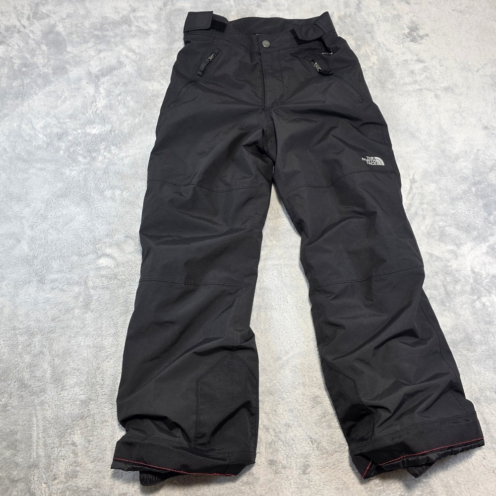 The North Face Boys 10/12 Black Snow Ski Pants DryVent EZ Grow Adjustable Waist